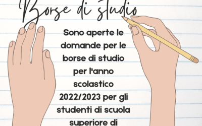Dal 29/05/2023 sono aperte le domande per le borse di studio per gli studenti di scuola superiore di secondo grado